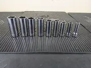 #ba471 NEW!!! Snap-on 9Pc 3/8" Drive 6-Point SAE Flank Deep Socket Set 211SFSY