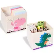 2 Pcs Foldable Animal Toy Storage Box/Bin/Cube, Collapsible Storage Organizer...