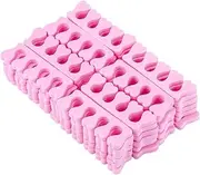 Blelsa 50Pcs Soft Sponge Finger Toe Separator Divider Spacer Eva Foam Nail Art Pedicure Tool Pink