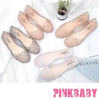 在飛比找ETMall東森購物網優惠-【PINKBABY】涼鞋 縷空涼鞋/涼感縷空鳥巢水晶果凍涼鞋