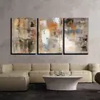 Wall26 - Brown and Beige Abstract Art Painting - CVS - 16"x24"x3 Panels