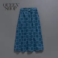 在飛比找蝦皮商城優惠-QUEENSHOP【03020372】女裝 方格織線造型A字