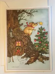 MOUSE HOUSE CHRISTMAS CARD BY CURRENT Christmas Tree STAR