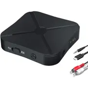 Car Adapter RCA AUX-in Audio Transmitter & Receiver HIFI 2in1 Wireless Bluetooth