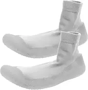 [TINEASUR] 1 Pair Yoga Toe Socks Non-Slip Aerobics Slippers for Women Men Indoor Fitness Gymnastic Shoes Dance Stretching Equipment Silent Dance Shoes Foot Stretcher Grey