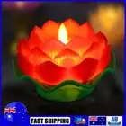 Creative Simulation Lotus Night Light Romantic Buddha Table Lamps (Red) AU