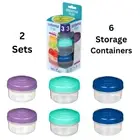 Compact Stackable BPA-Free Snack Containers 6-Pack – Dishwasher & Microwave Safe