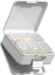 Splitter for Small Pills - Travel Tablets Splitter Medicine Container,Precise Cuts Safe Supplement Medication Carrier for Lovers Friends Family Grandpa