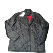 Barbour Flyweight Chelsea Quilted Jacket Coat Black New UK Sizing Large