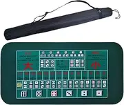 TX GIRL Craps Layouts Suede Rubber Texas Hold'em Poker Table Mat Digital Printing Poker Gaming Table Cloth Sic Bo with Shoulder Bag (Size : 1.8 * 0.9m)
