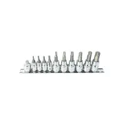 SP Tools 11Pcs 1/4" & 3/8" Drive Inhex Socket Rail - Set Torx Cr-V Steel
