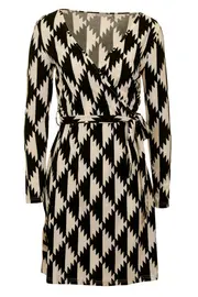 Geo Cross Over Dress--SUN-103294D