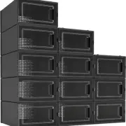 Shoe Organizer Boxes Space Saving Shoe Holder Sneaker Display Case 12 Pack