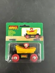 Vintage NOS BRIO 1996 Wooden Train Railway 33228 Rocking Wagon Toy HTF