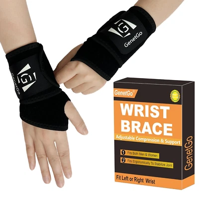 Wrist Brace Carpal Tunnel Sprain Support Arthritis Pain Relief,Gym Left/Right