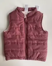 Anko baby girl size 12-18 months purple pink puffer vest zip, BNWT