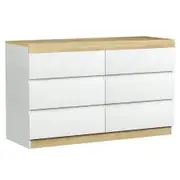 Artiss 6 Chest of Drawers Cabinet Dresser Table Tallboy Storage Bedroom White