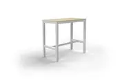 OL Axis Bar Leaner Table - Oak Top with White Frame