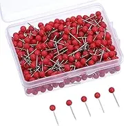 500 Pack Map Push Pins Map Tacks Small Size (Red, 1/8 Inch)