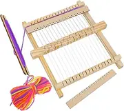 Boys and Girls Weaving Loom Kit Wooden Loom Toys for Creative Boys and Girls Diy Weaving Tool Hand-knitting Toy for Children Random Color