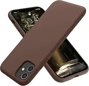 OTOFLY Compatible with iPhone 11 Case,Ultra Slim Fit iPhone Case Liquid Silicone Gel Cover with Full Body Protection Anti-Scratch Shockproof Case (Chocolate)