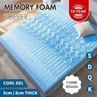 homiyRus Memory Foam Mattress Topper 7 Zone COOL GEL S/D/Queen/King Size 5cm 8cm
