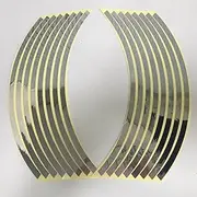 Reflective Wheel Rim Sticker Motorcycle Bike Decal Flame Tape (12 inch, Silver)