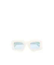 oversized curved-frame sunglasses One size White