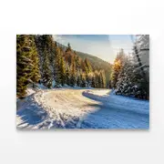 Snowy Road Print 100% Australian Made 150 x 100cm (Acrylic)