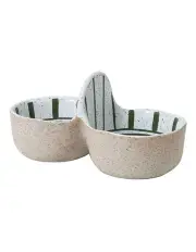 [Robert Gordon] Mediterranean Story Double Condiment Bowl in Olive