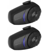 Sena 10S Motorcycle Bluetooth Communication System 4-Way Intercom Dual Kit