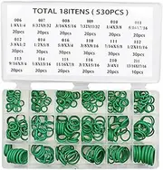 BELLIFFY 530pcs O- Sealing Ring Kit Sealing Gasket Washer Compressor Seals Rubber Sealing Gasket Rubber Gasket Assortment Kits Repair Accessories