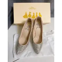 在飛比找蝦皮購物優惠-Grace Gift 迪士尼白雪公主漸層亮片 婚鞋👠鞋跟蝴蝶