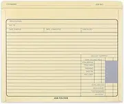Affrolling 100 Pack Classic Manila File Folders 10'' x 12'' Job Folders Preprinted Project Management Tools Desk File Folder Organizer for Track Job Progress Calculating Cost Customer Correspondences