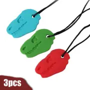 Dinosaur Sensory Chew Necklace Autism Teething ADHD Biting Chew Aid NEW I1Z X2O7