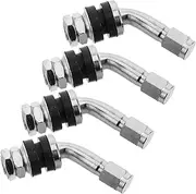 ULTECHNOVO Tire Deflators for Motorcycle 4pcs Tubeless Tire Valve Stems Vacuum Valves Aluminum Valve Stem Cap Easy Install for Car Bike