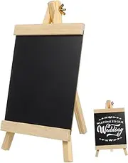 NAMOARLY Standing Chalkboard Sign Easel Small Blackboard for Tabletop Kitchen Menu