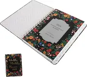 minkissy 2025 Journal Pretty Notebook Calendar Notebook Aesthetic Notebooks Agenda Book Weekly to Do List Planner Monthly Calendar Planner Cute Notebooks Planner Large Paper Black