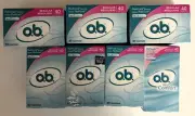 Regular Absorbency O.B. Tampons | Seven (7) Boxes of 40 Each | Fluid-Lock