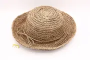 Designer Sunlit Elegance Straw Bow Hat, brown