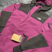 The North Face Mens Jacket Purple Black Sherpa Lined Hooded Warm Sz XL NWT