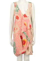 Floral Printed Silk Mini Dress
