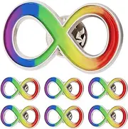 6/12/50/100Pack Autism Infinity Symbol Lapel Pins Bulk Autistic Autism/Asperger’s Spectrum Disorder ASD Support Love Cause Awareness Pins, Alloy, electroplating, no gemstone
