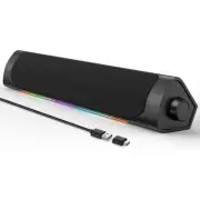 USB Computer Speakers for Desktop Monitor, Bluetooth PC Speakers Headphone Outpu