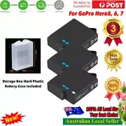 3x Battery for GoPro HERO7 Black / HERO (2018) / HERO6 / HERO5 + Storage Box S