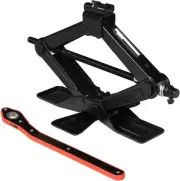 AST10202SU Wide Base Cross Car Scissor Jack: Steel Portable Quick Lift Tire Jac