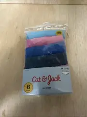 6 Pack- Girls Cat & Jack Brief Underwear Size M 7/8