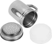 Generic Stainless Steel Powder Shaker Kitchen Seasoning Container for Sugar Salt Cocoa and Matcha Efficient Sprinkling with Precise Sieve Easy to Clean Versatile Use for Baking Shops