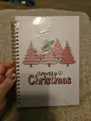 Pink Christmas Notebook, Christmas Journal, Christmas Journal Notebook, (B-K)