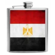 Egypt Flag Stainless Steel Hip Flask 6oz